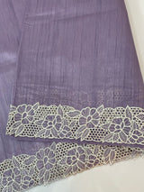 Cutwork Semi tussar saree MTSS879 Lavender
