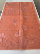 Pure Organza Applique work saree MS16391 - Peach