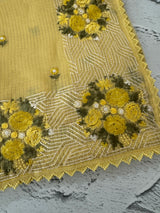 Soft kota silk saree with embroidery MSS678 Yellow