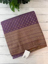 Semi banarasi Khaddi Georgette saree - MS1476 Dark Lavender