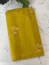 Kota  checks saree with embroidery - MS7679 GreenmixYellow