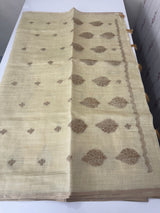 Tussar chanderi saree with embroidery MSTC122 (1)