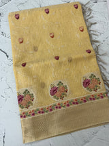 Tissue silk saree MS8190 - DuskyYellow