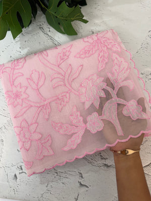 Khadi Linen saree with net applique borders MSH247 PastelPink (2)