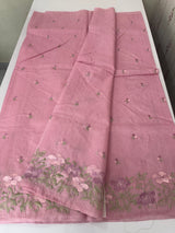Netkota embriodery saree MS1494 Pink