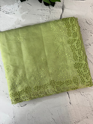 Soft Silky kota saree with cutwork borders  MSH132 (1) PistaGreen