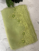 Cutwork Glass organza saree with Blouse MOS453