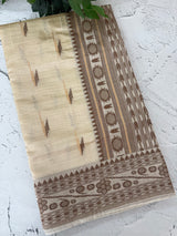 Semi raw silk saree with thread work  MSJ533