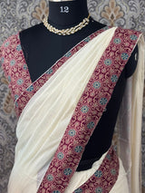 Single SETMUND with blouse - Ajrakh prints