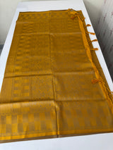Premium Brocade Soft Silk Saree MS6788 - Mustard