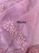 Soft Organza saree with embroidery borders - MSH5777 BabyPink