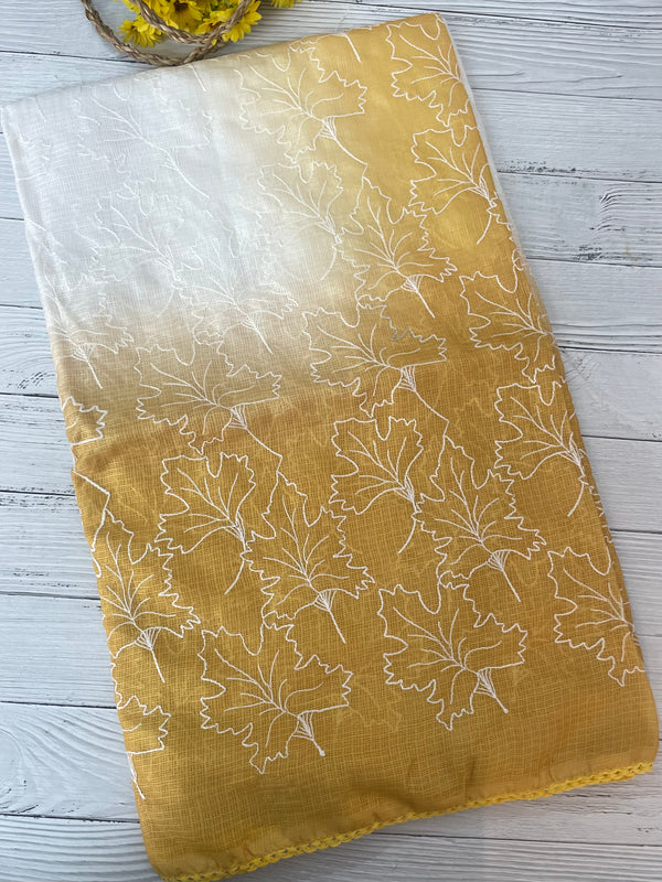 Ombre Soft kota checks saree with embroidery SVTS20