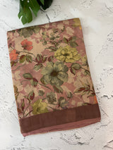 Pure tussar silk saree with blouse- MTSB5