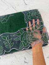 NetKota Applique work saree  MSH110- Green