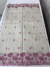 Tissue silk saree with applique work  MSH105