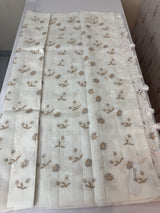 Crushed Blended tussar silk saree with embroidery- MSB7654 White