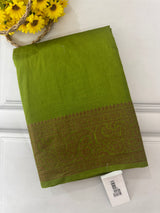 Banarasi warm silk saree with brocade blouse MS12165 LeafGreen