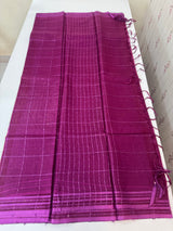 Soft organza saree with thread checks and sequence work MOS867(7)