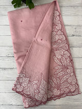 Soft kota silk saree with embriodery MS15031- PeachPink