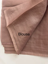 Kota checks saree with embroidery SVTS34- DuskyMauve