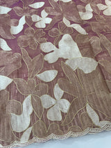 Organza saree with thread work- MC318