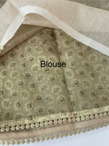 Supernet saree with digital prints and chikankari border SKFNSEM