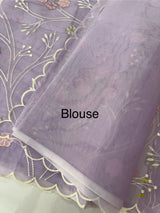 Viscose organza saree with thread work - MSH274