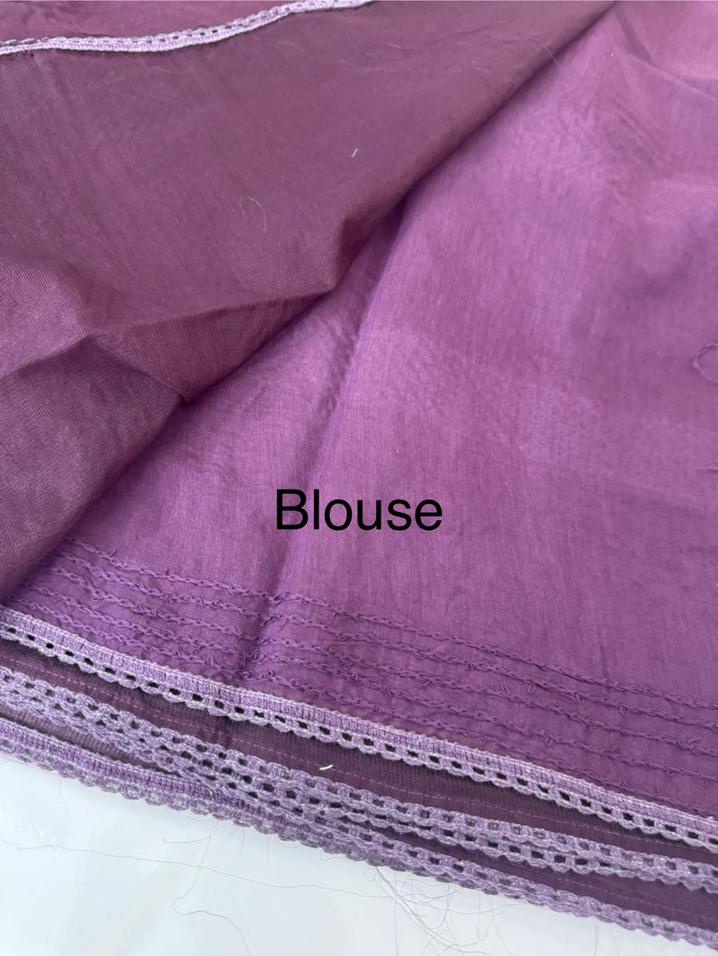 Supernet saree with crochet work and lace border MCJ5433 Wine