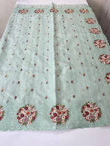 Soft kota silk saree with embroidery MSS678- PastelGreen