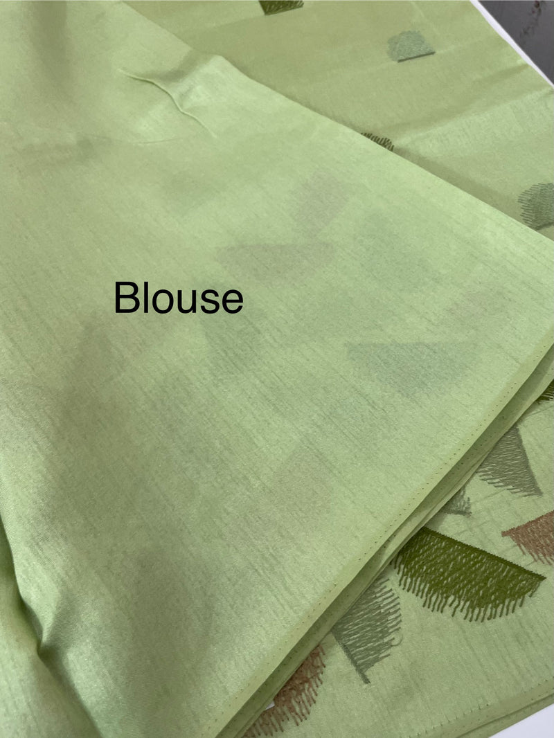 Semi silk saree MS67449- DuskyGreen