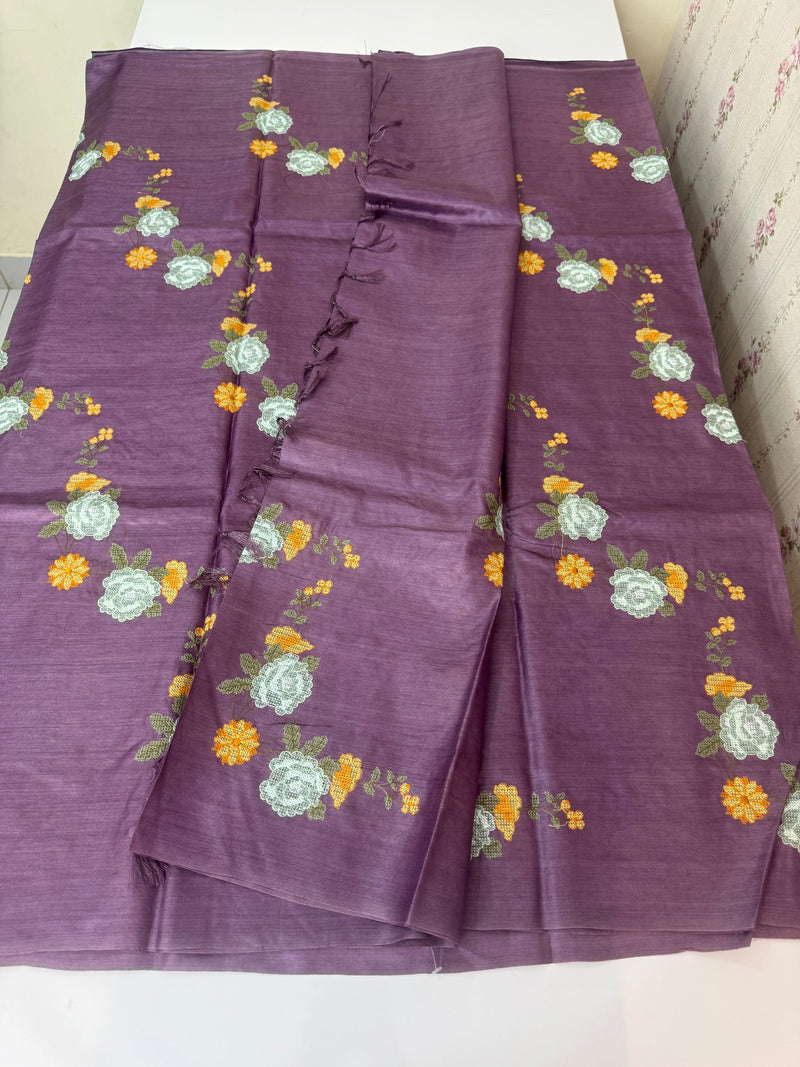 Pure desi tussar silk saree with embroidery- MTSS659 (13)