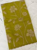 Malai chanderi saree with applique work MSM6201