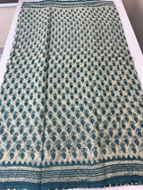 Hand block printed pure kota doria saree MBKD458