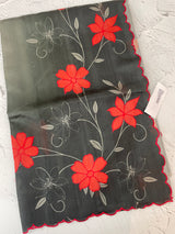 Semi soft tussar appliqué work saree MTS6589