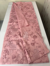 Blended Satin finish Tussar silk saree with applique work- MS8177