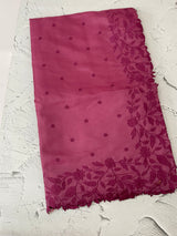 Blended Satin finish Tussar silk saree with applique work- MS8178