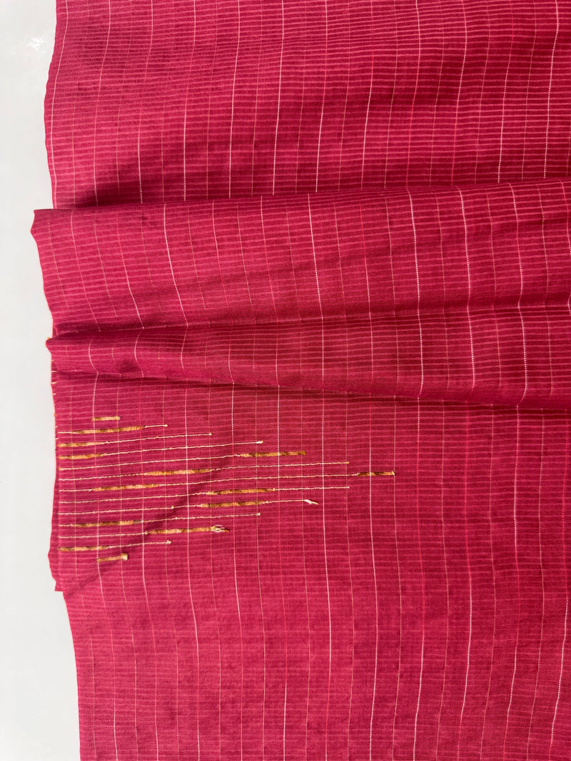 Blended tussar saree with thread work MTS5444