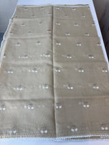 Soft kota checks saree with embroidery - MS9898 Beige