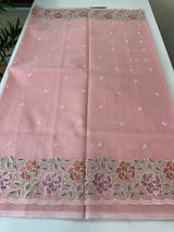 Embriodery kota silk saree MNEKS421 Pink