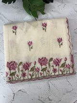 Mul chanderi embriodery saree with scalloped borders MSH176 (8)