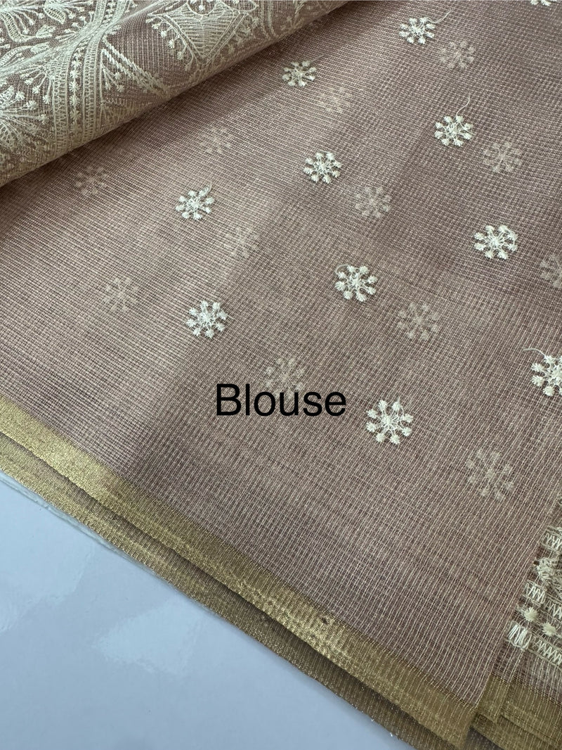 Tissue silk saree with Chikankari embroidery MTTS97(5)