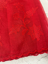 Netkota saree with applique work MS81788 - Red