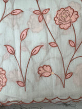 Mul cotton applique work saree with scalloped borders MSH166