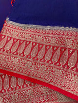 Jute silk sarees with contrast pallu & blouse MJL399