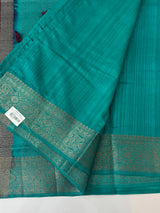 Blended tussar silk sarees with contrast pallu & blouse MTL430