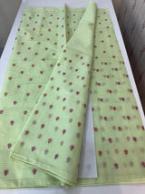 Moonga Kota checks saree with embroidery MSH244 Pista