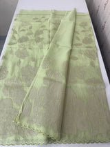 Premium Silk organza saree with applique work MSSA671 PastelGreen