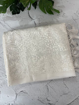 Dyeable Soft Organza saree with thread work - MSH198 White