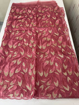 Glass organza saree with thread work- MOS351