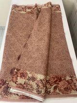 Tissue linen saree with digital prints and knot embroidery MLS3901